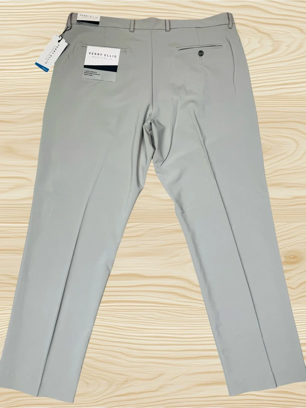 NWT New Perry Ellis Light Gray Slim Pants In Alloy Size 38 x 30